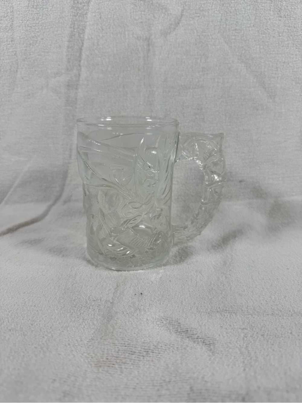 Vintage 1995 Batman Forever McDonalds 3D Glass Mug Cup